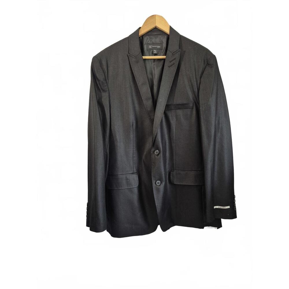 Nwt Inc International Concepts Milan Slim Fit Mens Black Blazer 2 Button Front